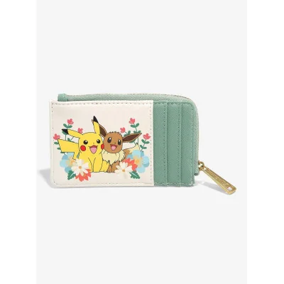 Loungefly Pokemon Pikachu et Evoli floral - Porte carte - Import