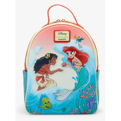 Loungefly Disney Ariel et Vaiana - Mini sac a dos - Import Septembre