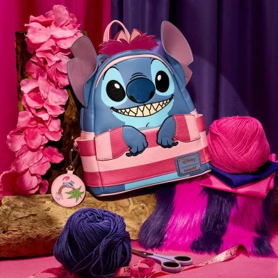 Loungefly Disney Stitch en Cheshire cat cosplay - Mini sac a dos - Import Juillet/aout