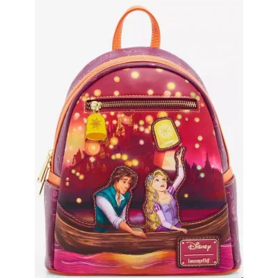 Loungefly Disney Tangled Raiponce et Flynn Boat Scene Mini sac à dos phosphorescent - import janvier