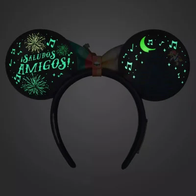 Loungefly Disney EPCOT Ears serre tête à oreilles Les 3 caballeros Glow in the dark - Import Octobre