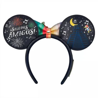 Loungefly Disney EPCOT Ears serre tête à oreilles Les 3 caballeros Glow in the dark - Import Octobre