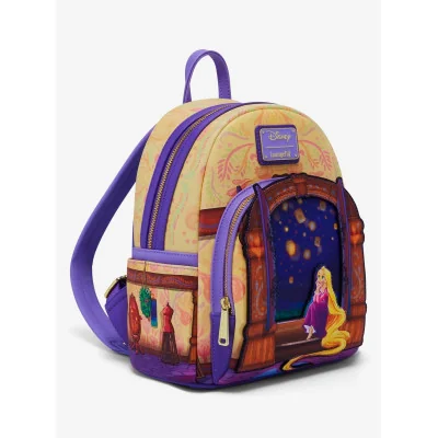 Loungefly Disney Raiponce Tangled avec fenêtre et lanterne lenticulaire sac à dos - import septembre