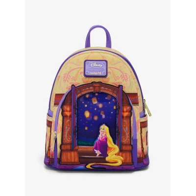 Loungefly Disney Raiponce Tangled avec fenêtre et lanterne lenticulaire sac à dos - import décembre