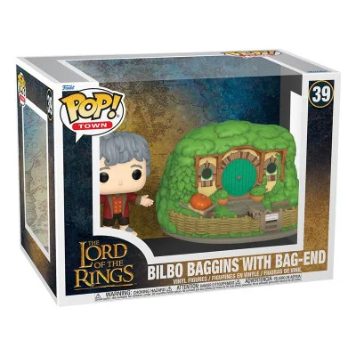 Funko - LOTR Le Seigneur Des Anneaux Pop Town Bilbo & Bag End -