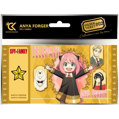 Cartoon Kingdom - Spy X Family Golden Ticket Anya Forger X5 - arrivage septembre 2024 -