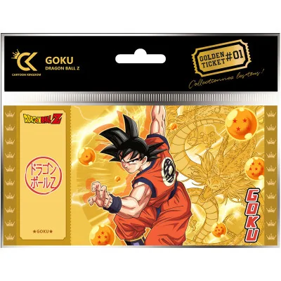 Cartoon Kingdom - DBZ Dragon Ball Golden Ticket Goku X5 - arrivage septembre 2024 -www.lsj-collector.fr