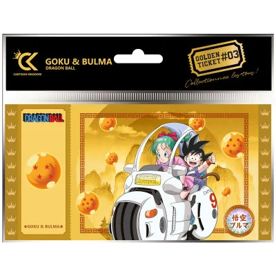 Cartoon Kingdom - DBZ Dragon Ball Golden Ticket Goku & Bulma X5 - arrivage septembre 2024 -www.lsj-collector.fr