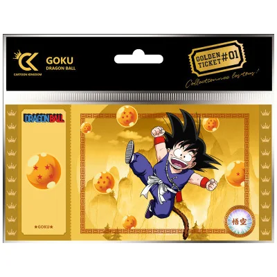 Cartoon Kingdom - DBZ Dragon Ball Golden Ticket Goku Violet X5 - arrivage septembre 2024 -