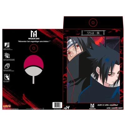 KETTEI ART - Naruto Metal Plate Poster Metal Classix 30X40cm Famille Uchiha - arrivage septembre 2024 -