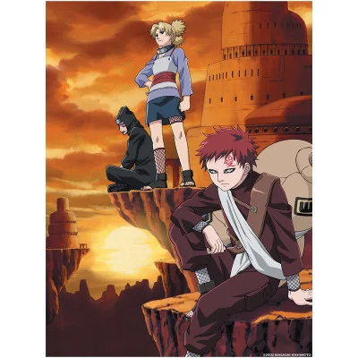 KETTEI ART - Naruto Metal Plate Poster Metal Classix 30X40cm Fratrie Des Sables - arrivage septembre 2024 -