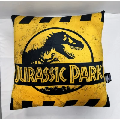 SD toys - Jurassic Park Coussin 45X45Cm Caution Logo - arrivage novembre 2024 -