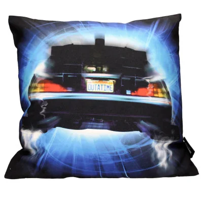 SD toys - Retour Vers Le Futur Coussin 45X45cm Delorean Roads - arrivage novembre 2024 -www.lsj-collector.fr