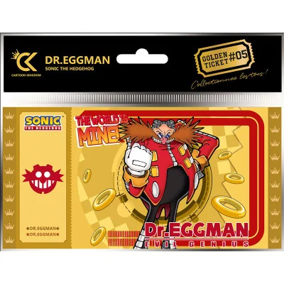 Cartoon Kingdom - Sonic Golden Ticket Dr. Eggman Europe X5 -www.lsj-collector.fr