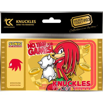 Cartoon Kingdom - Sonic Golden Ticket Knuckles Europe X5 -www.lsj-collector.fr