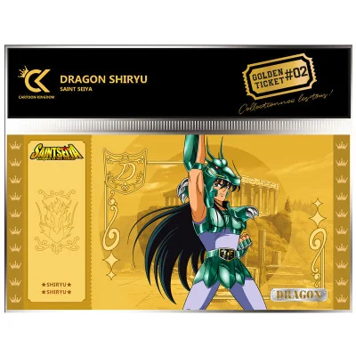 Cartoon Kingdom - Saint Seiya Chevalier du Zodiaque Golden Ticket Shiryu X5 -www.lsj-collector.fr