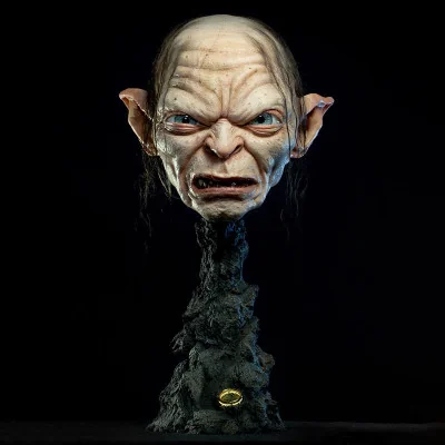 PUREARTS - Lord Of The Rings Replique Tete 1/1 Gollum - arrivage août 2025 -www.lsj-collector.fr