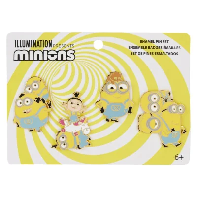 Loungefly - Moi Moche Et Mechant Loungefly Set De 4 Pins Minions -www.lsj-collector.fr