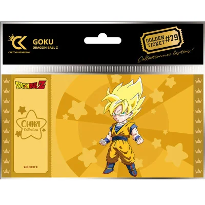 Cartoon Kingdom - DBZ Dragon Ball Z Golden Ticket Chibi Super Saiyan Goku x5 -