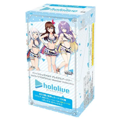 BUSHIROAD - Weiss Schwarz TCG Hololive Summer Collec Display 6 Boosters 4 Cartes -www.lsj-collector.fr