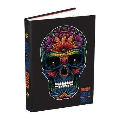 CATHAY - Agenda 2024-2025 320 Pages Sugar Skull 12X18cm - arrivage août 2024 -www.lsj-collector.fr