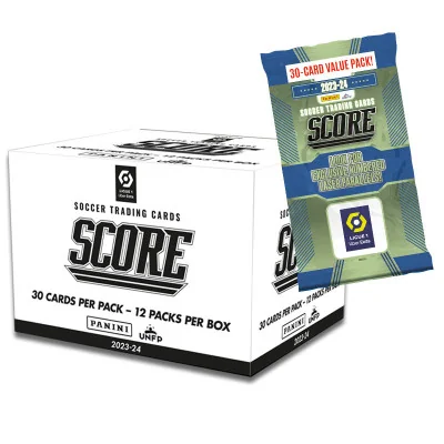 Panini - Panini Scoccer Trading Card Score Ligue 1 23-24 Boite 12 Fatpack 30 Cartes -www.lsj-collector.fr