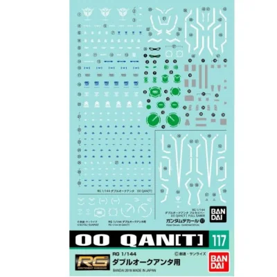 Bandai Hobby - Gundam Gunpla Decal RG 1/144 117 OO Qan T -