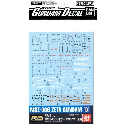 Bandai Hobby - Gundam Gunpla Decal RG 1/144 101 RG Zeta Gundam -