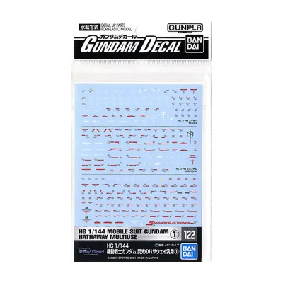 Bandai Hobby - Gundam Gunpla Decal HG 1/144 122 Hathaway Multiuse 1 - arrivage août 2024 -