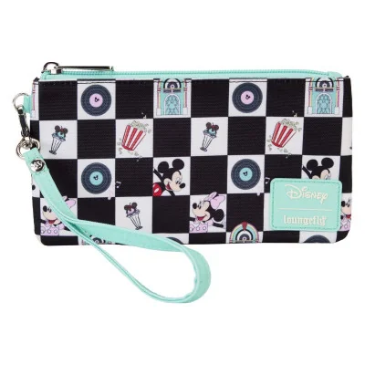 Loungefly - Disney Loungefly Pochette Zippée Mickey & Minnie Date Night Diner Aop -