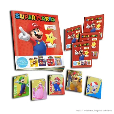 Panini - Panini Super Mario Stickers Album 4 Pochettes Sticker Exclu -www.lsj-collector.fr