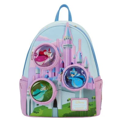 Loungefly - Disney Loungefly Mini Sac A Dos Belle aux Bois Dormant Stained Glass Castle -www.lsj-collector.fr