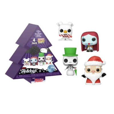 Funko - Disney NBX Nightmare before Christmas Pocket Pop Holiday Tree Holiday Box 4Pcs -www.lsj-collector.fr