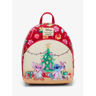 Loungefly Disney Stitch & Angel Holiday Tree Sac à dos Hot Topic Exclusive - Préco Décembre 2024