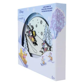 Loungefly Mickey and friends winter wonderland slidding - collector box pin - précommande Décembre