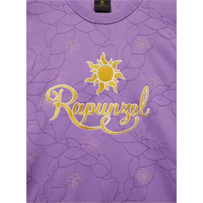 Disney Raiponce Tangled Rapunzel Embroidered Floral Braid Crewneck - Taille M - import