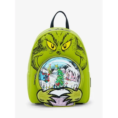 Loungefly Dr. Seuss Comment le Grinch a volé Noël Snow Globe Glow In The Dark - Sac a dos - Import Novembre