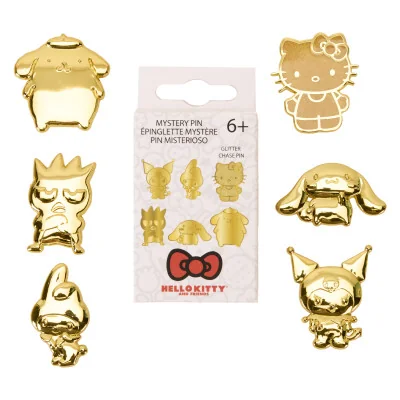 Loungelfy Sanrio 50TH anniversary Metallic Gold - Mystery box Pins - précommande novembre