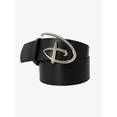 Ceinture noire avec logo Disney Signature D argenté - Taille M - Import Décembre