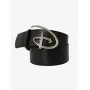 Ceinture noire avec logo Disney Signature D argenté - Taille M