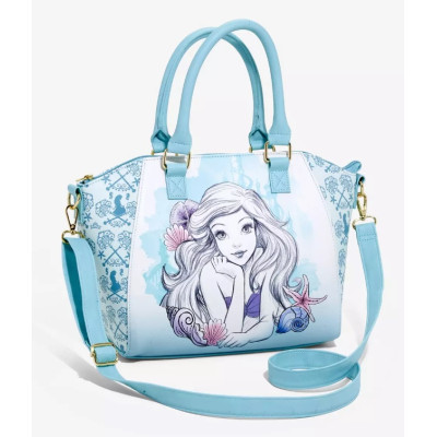 Loungefly ariel blue watercolor - sac à main - import novembre