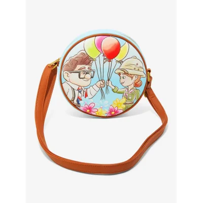 Loungefly Disney Pixar Up Carl & Ellie Circle Crossbody Bag - import