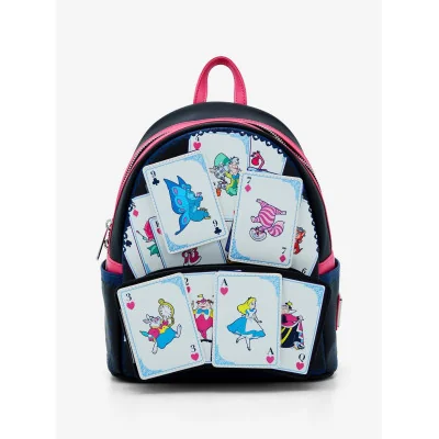 Loungefly Disney Alice au pays des merveilles cartes à jouer - sac a dos - import novembre