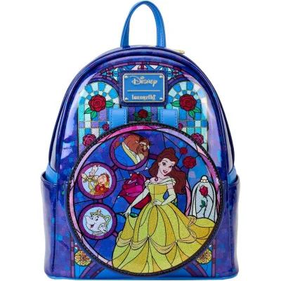 Loungefly Princess Stained Glass Collection: Belle - sac à dos - import décembre