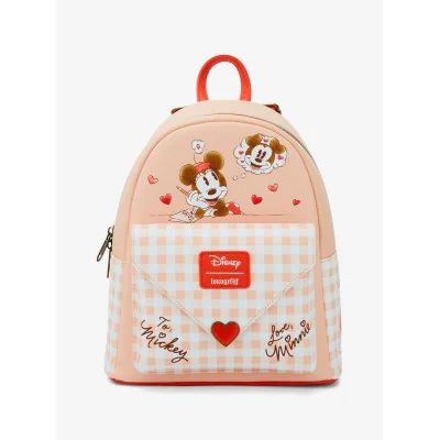 Loungefly Disney Minnie Mouse Loves Mickey Mouse Letter Sac à dos - Préco Janvier 2025