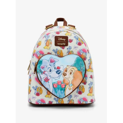 Loungefly Disney Lady And The Tramp Hearts & Roses Sac à dos - Préco Janvier 2025