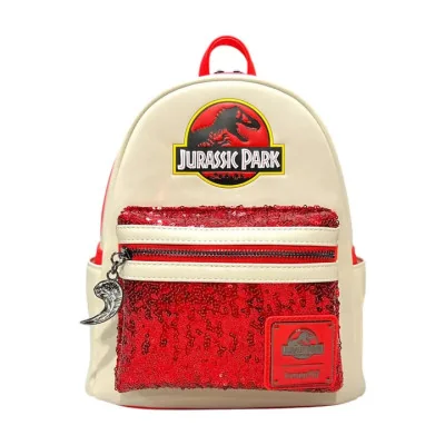 Loungefly Jurassic park red sequin - sac à dos - import Février