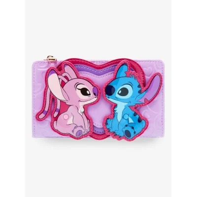 Loungefly Disney Lilo & Stitch Angel & Stitch Heart Moving Wallet - Préco Février 2025