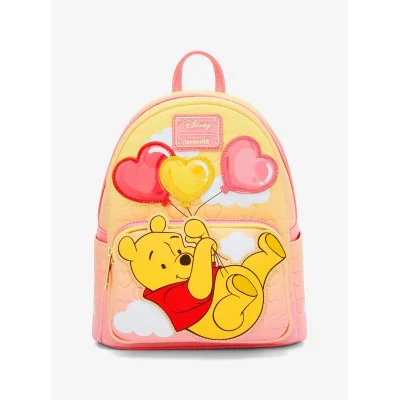 Loungefly Disney Winnie the Pooh Heart Balloon Pooh Bear Sac à dos - Préco Février 2025