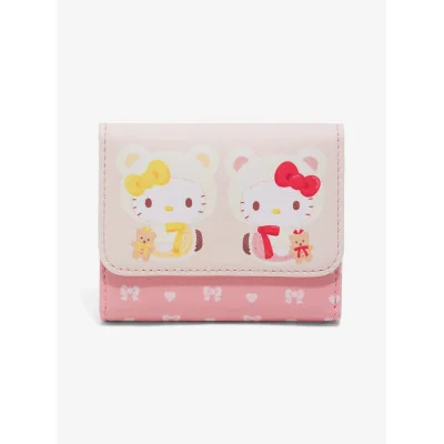 Loungefly Hello Kitty & Mimmy White Teddy Bear - portefeuille - import fevrier